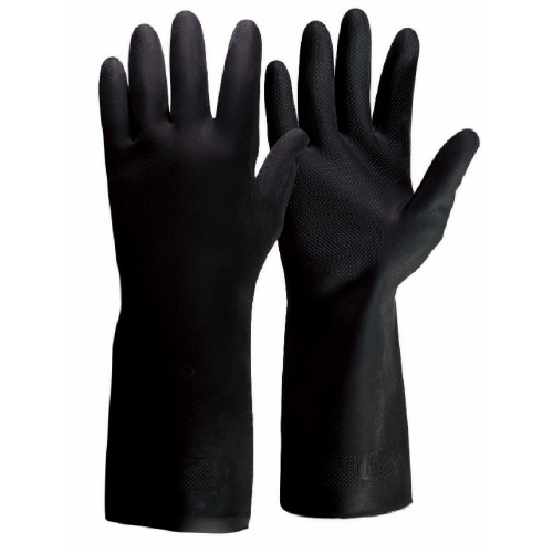 RUBBER GLOVES BLACK - PAIR