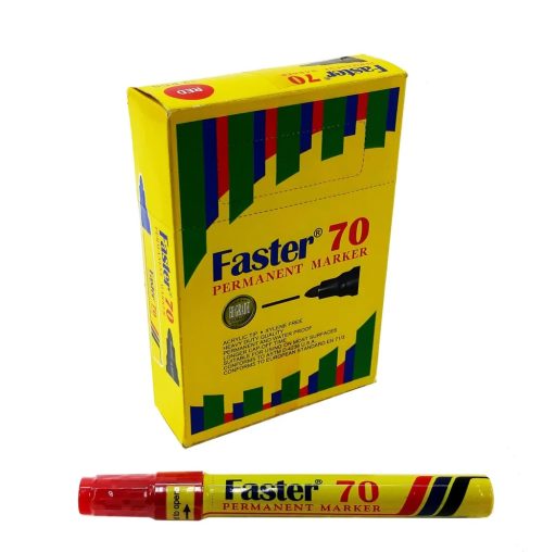 FASTER 70 PERMANENT MARKER (RED) - DOZ(12PCS)