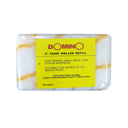 DOMINO 4" PAINT ROLLER REFILL (Y/W) - PR4201 - BOX (10PCS)
