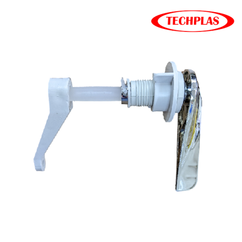 TECHPLAS CHROME PVC LOW LEVEL HANDLE WITH PLASTIC ROD (1004)