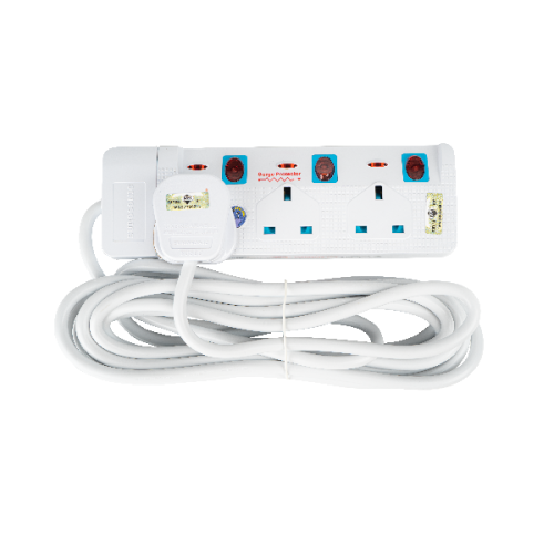 LKW 3 GANG 5M EXTENTION C/W NEON SURGE PROTECTOR