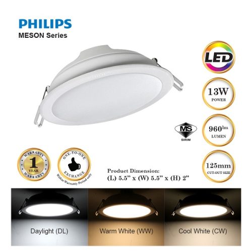 PHILIPS 5" 13W LED DOWNLIGHT 59464 MESON (ROUND)