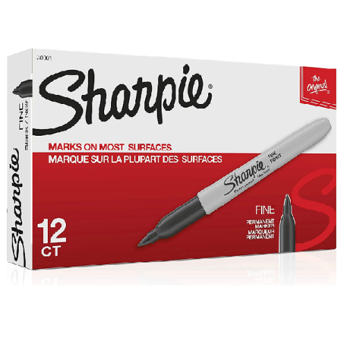 SHARPIE FINE POINT PEN MARKER(LS) BLACK - 12PCS