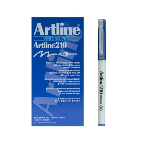 ARTLINE 210 PEN 0.6MM - BLUE - 12PCS
