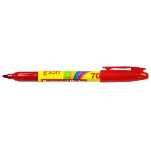 G SOFT SLIM PERMANENT MARKER 70M - RED