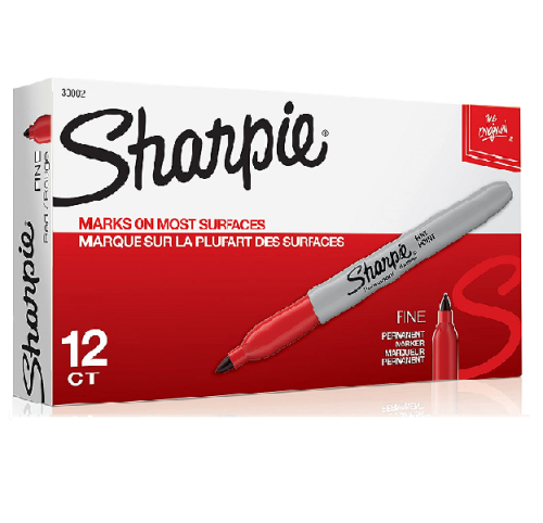SHARPIE FINE POINT PEN MARKER(LS) RED - 12PCS
