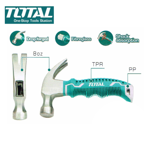 TOTAL  8OZ MINI CLAW HAMMER (THTM7386D)