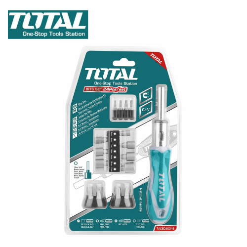 TOTAL 24PCS RATCHET SCREWDRIVER SET (TACSD30245)