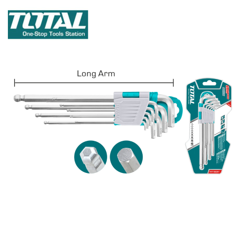 TOTAL 9PCS BALL POINT HEX KEY (THT106291)