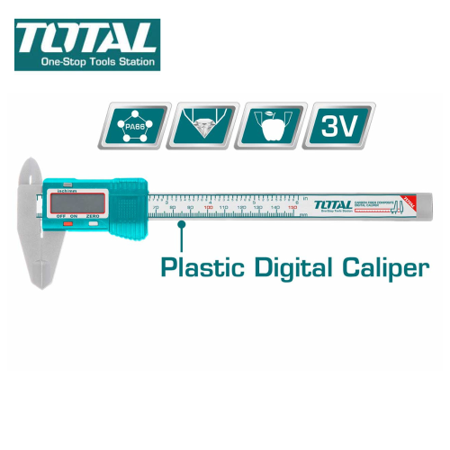 TOTAL 0-150MM PLASTIC DIGITAL CALIPER (TMT331501)