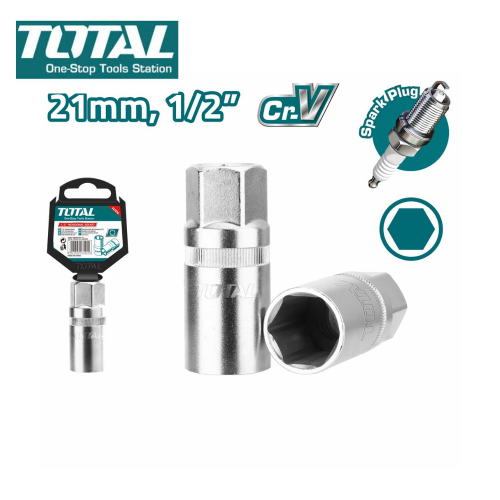 TOTAL 1/2" x 21MM SPARK PLUG SOCKET (THSPS12216)