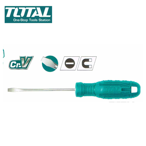 TOTAL 6 x 125MM SLOTTED SCREWDRIVER 40CR (THTDC2156)