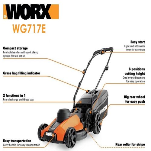 WORX CORDED LAWN MOWER 1400W WG-717E