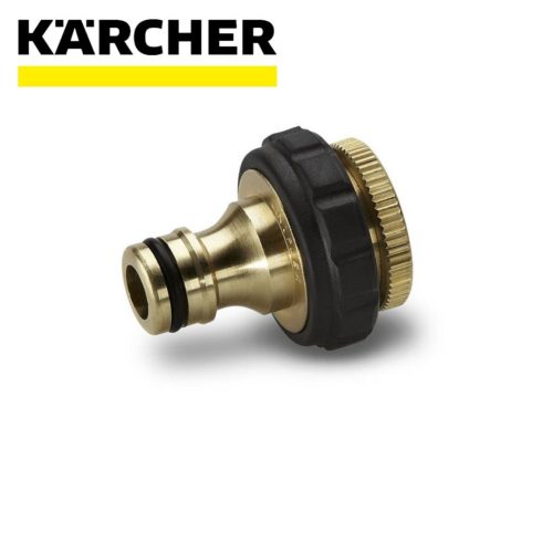 KARCHER BRASS TAP CONNECTOR 3/4" THREAD WITH 1/2" THREAD REDUCER